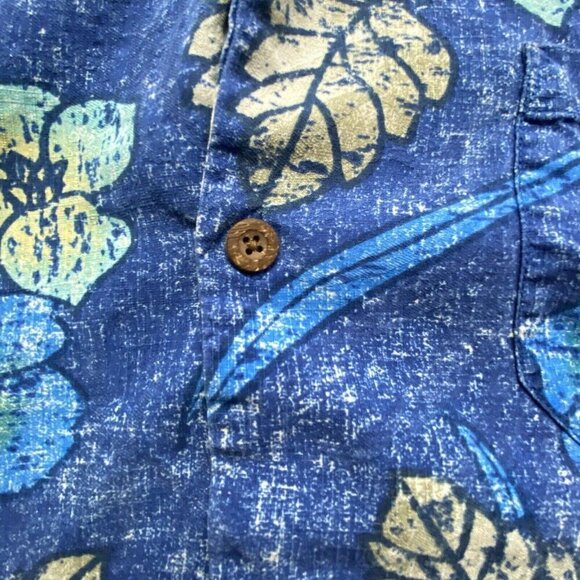TOMMY BAHAMA Hawaiian Shirt Short Sleeve Button Front Vacation Men Blue XL 2-32 - Picture 7 of 11